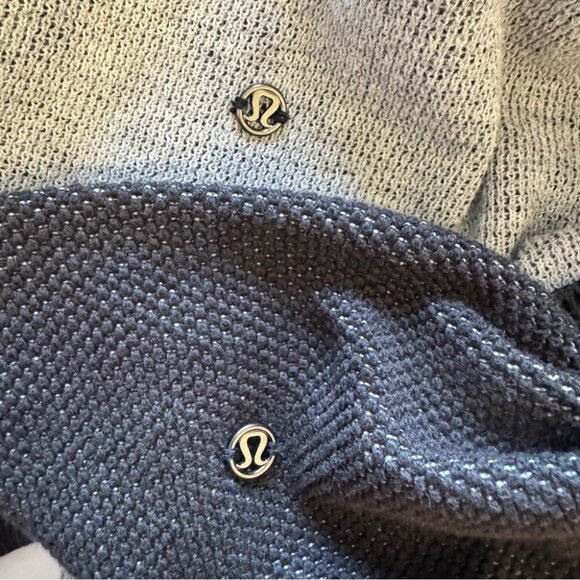 Lululemon Post Savasana Jacket Black Heathered Medium Gray Reversible Coat Sz 6 - Picture 7 of 13